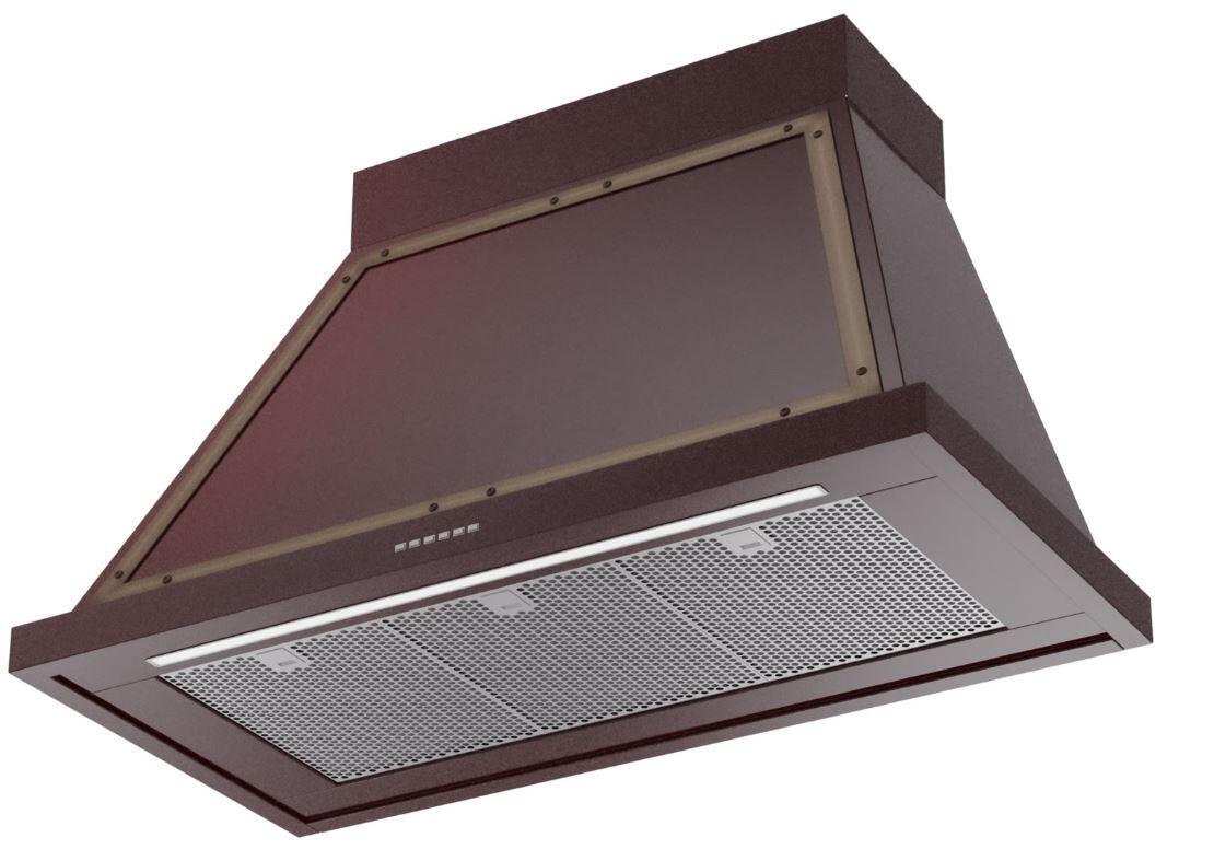 Nostalgie 40 Inch Burgundy Wall Mount Convertible Range Hood