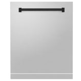 ZLINE 24" Autograph Edition Monument Dishwasher Panel in Stainless Steel (DPMTZ-304-24) [Color: Matte Black]