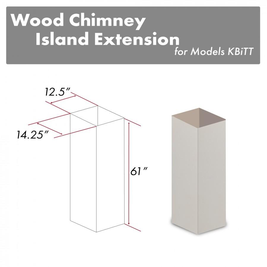 ZLINE 61 in. Wooden Chimney Extension for Ceilings up to 12.5 ft. (KBiTT-E)