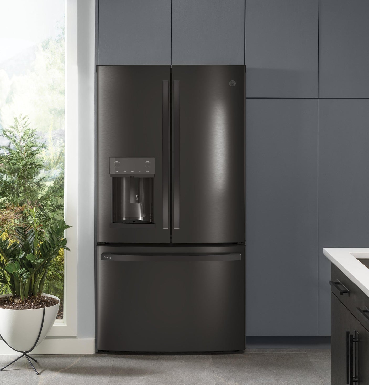 GE Profile™ ENERGY STAR® 22.1 Cu. Ft. Counter-Depth French-Door Refrigerator with Hands-Free AutoFill