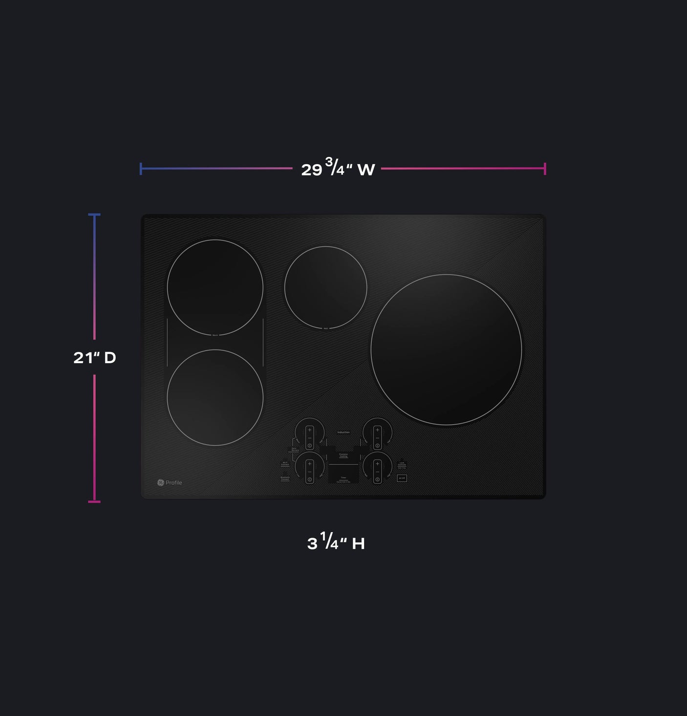 GE Profile™ 30" Built-In Touch Control Induction Cooktop