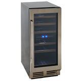 Avanti 28 Bottle DESIGNER Series Dual-Zone Wine Cooler - Stainless Steel / 28 Bottles