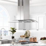 ZLINE Island Mount Range Hood in Stainless Steel & Glass (GL5i)