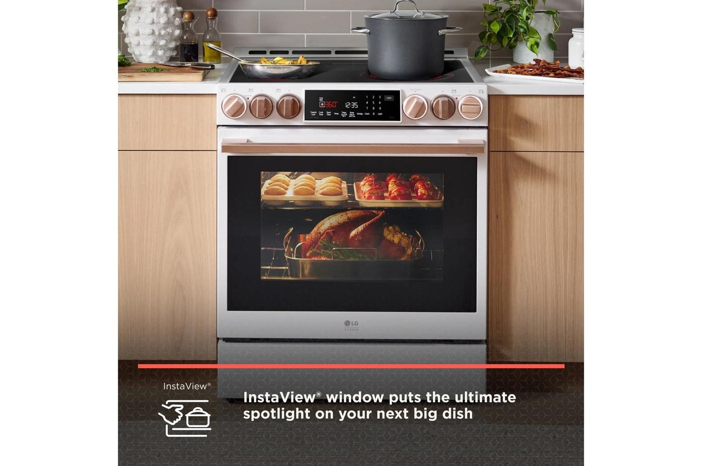 LG STUDIO 6.3 cu. ft. InstaView® Induction Slide-in Range with Air Fry and Air Sous Vide