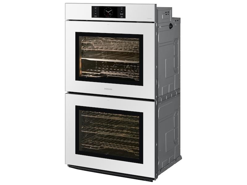 Bespoke 30" White Glass Double Wall Oven with AI Pro Cooking™ Camera