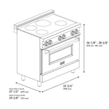 ZLINE 36" 4.6 cu. ft. Induction Range with a 5 Element Stove and Electric Oven in Stainless Steel (RAIND-36) [Color: Stainless Steel]