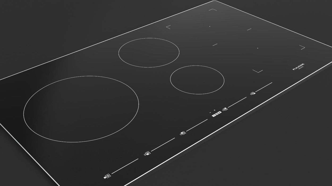 36" INDUCTION COOKTOP WITH BRUSHED ALUMINUM TRIM