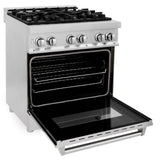 ZLINE 30 in. Dual Fuel Range with Gas Stove and Electric Oven in Stainless Steel (RA30) [Color: Stainless Steel]