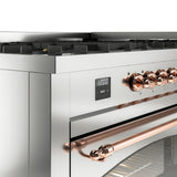 Nostalgie II 60 Inch Dual Fuel Liquid Propane Freestanding Range in Stainless Steel with Copper Trim