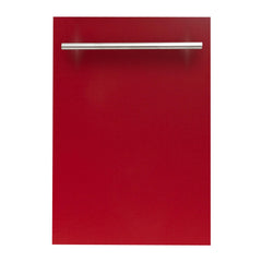 ZLINE 18 in. Compact Top Control Dishwasher with Stainless Steel Tub and Modern Style Handle, 52 dBa (DW-18) [Color: Red Matte]