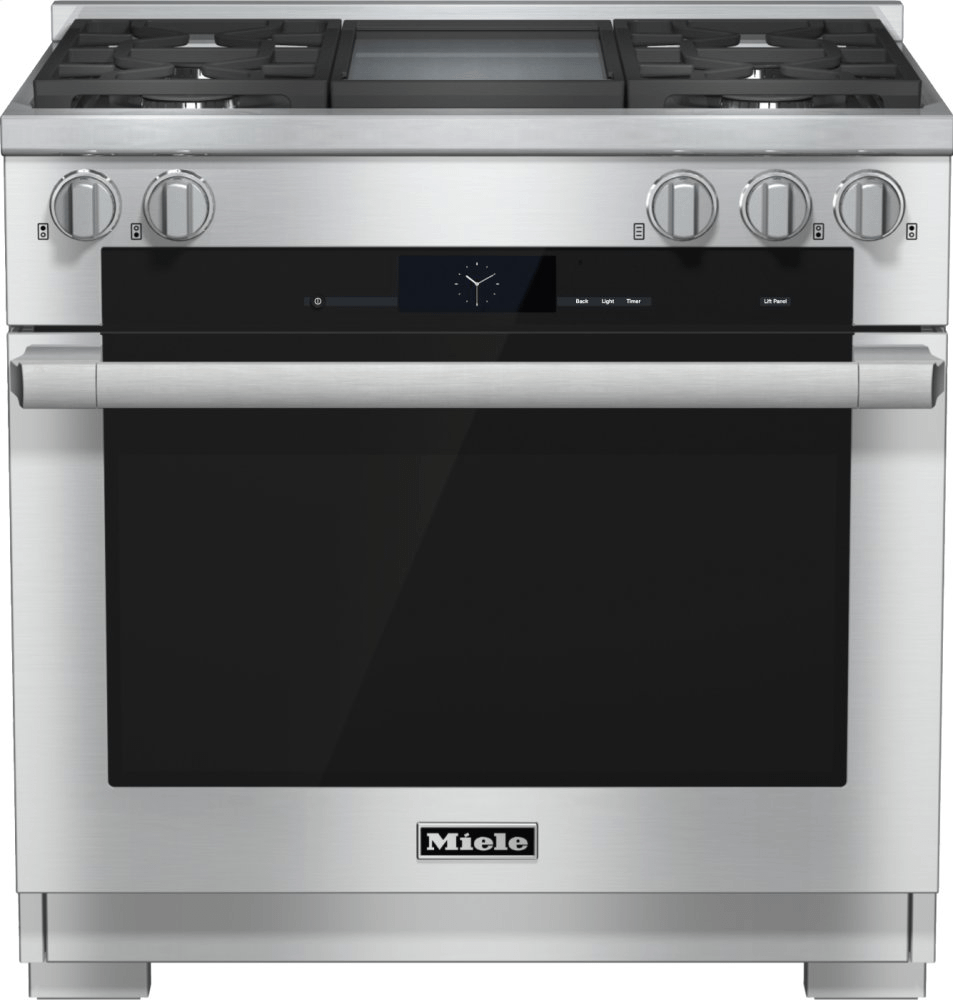 36 inch range Dual Fuel with M Touch controls, Moisture Plus and M Pro dual stacked burners
