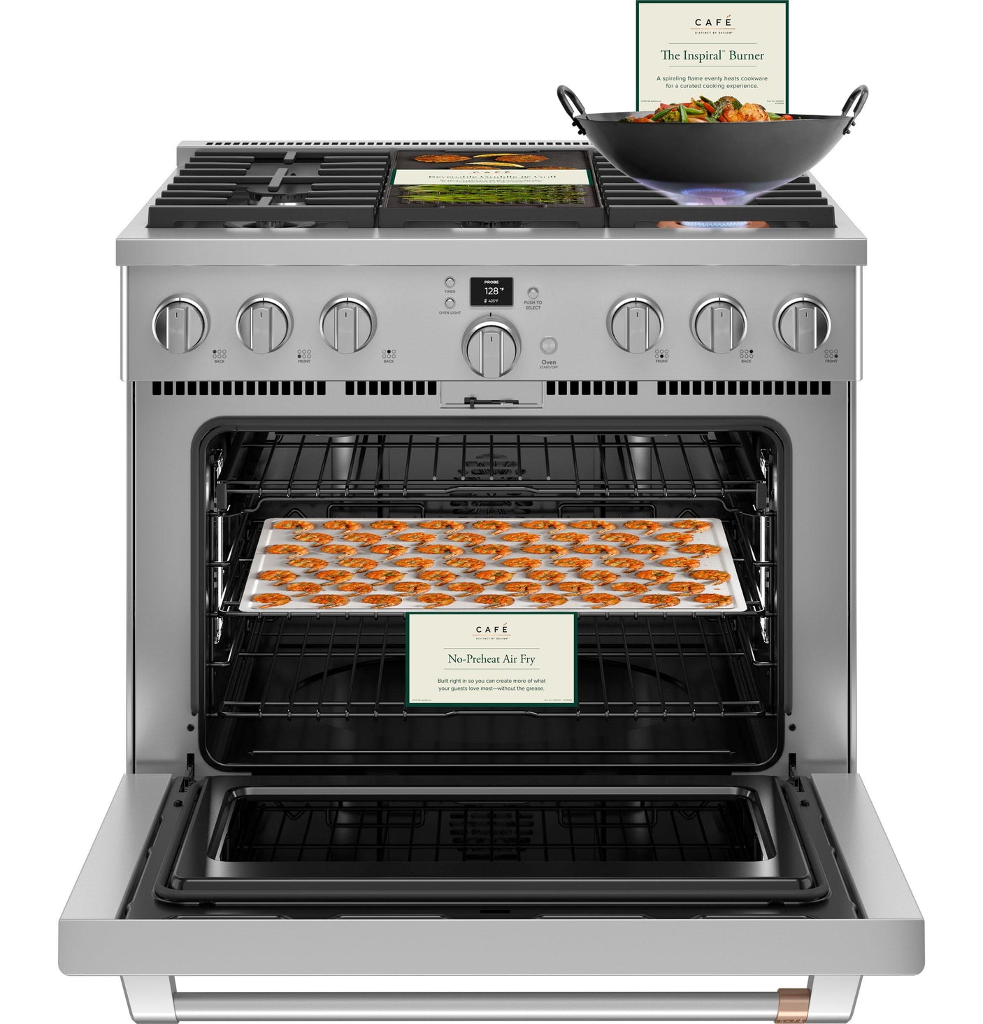 Café™ 36" Smart Dual-Fuel Commercial-Style Range with 6 Burners (Natural Gas)