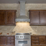 ZLINE Wooden Wall Mount Range Hood in Distressed Gray - Includes Motor (321GG) [Size: 30 inch]