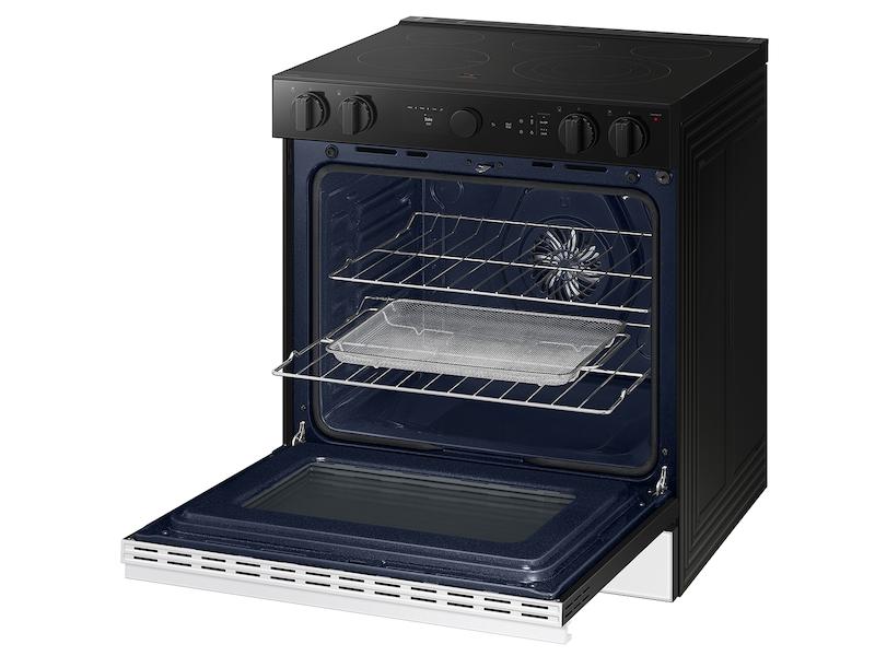 Bespoke 6.3 cu. ft. Smart Slide-In Electric Range with Air Sous Vide & Air Fry in White Glass