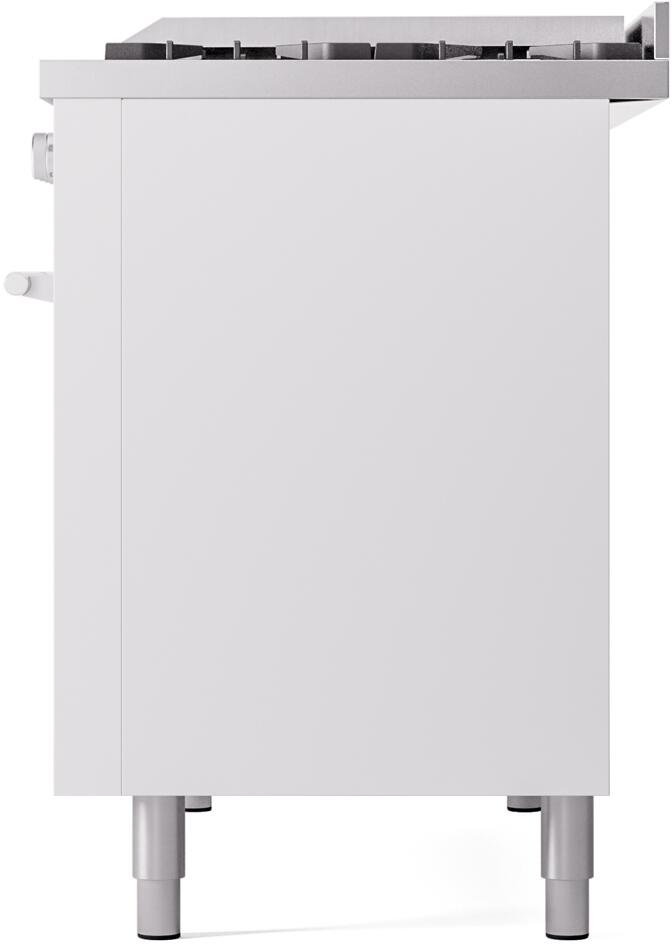 Professional Plus II 48 Inch Dual Fuel Liquid Propane Freestanding Range in White with Trim