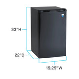 Avanti 4.4 cu. ft. Compact Refrigerator - Black / 4.4 cu. ft.