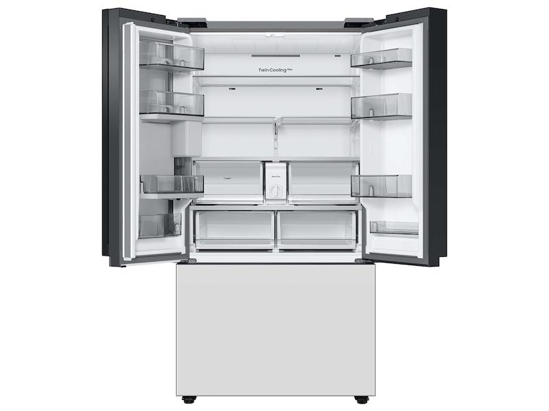 Bespoke 3-Door French Door Refrigerator (30 cu. ft.) with Beverage Center™ in White Glass