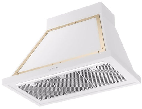 Nostalgie 36 Inch White Wall Mount Convertible Range Hood