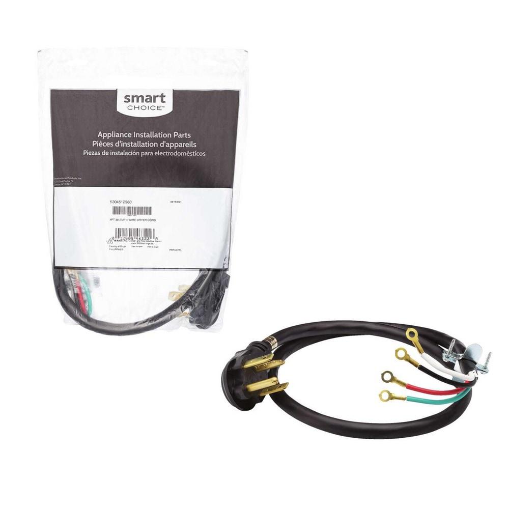 Smart Choice 4' 30 Amp 4 Wire Dryer Cord