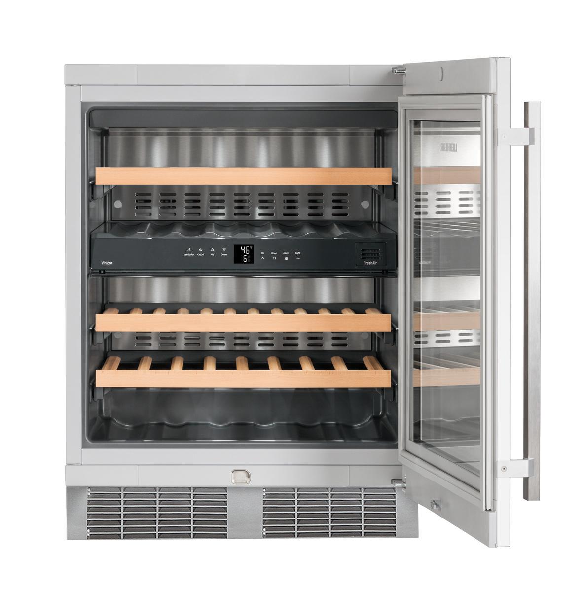 Built-under multi-temperature wine fridge