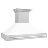 ZLINE 48 in. DuraSnow Stainless Steel Range Hood with Colored Shell Options (8654SNX-48) [Color: White Matte]