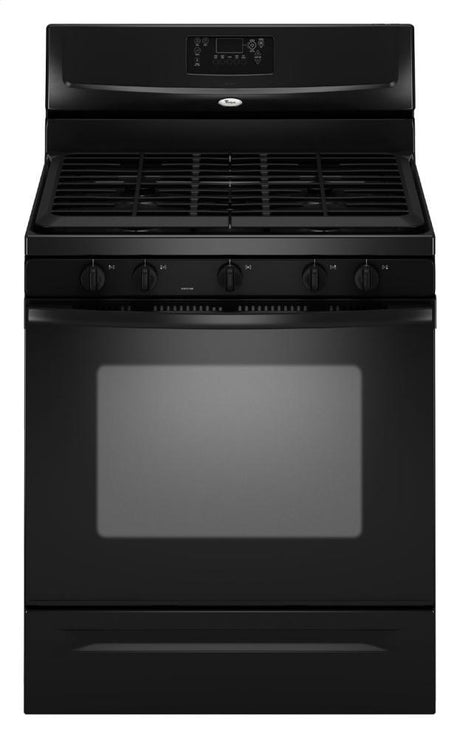 30-inch Self-Cleaning Freestanding Gas Range with Five Burners and Full-Width Satin-Finish Cast-Iron Grates