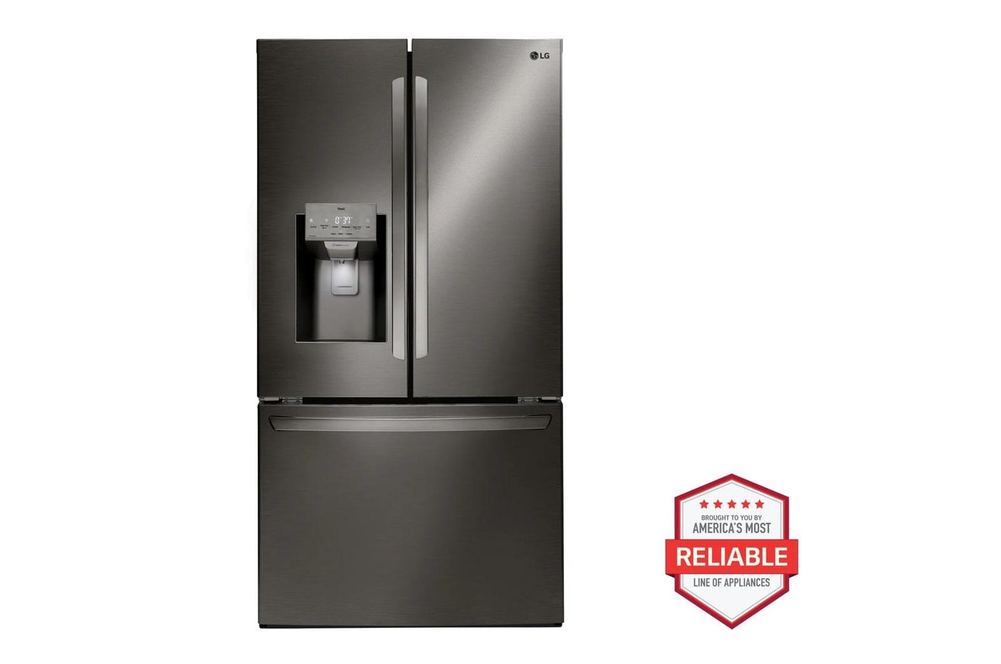 28 cu.ft 3 Door French Door, Standard Depth, Ice and Water with Single Ice