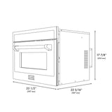 ZLINE 24 In. Autograph Microwave Oven in DuraSnow Stainless with Matte Black Accents (MWOZ-24-SS-MB)