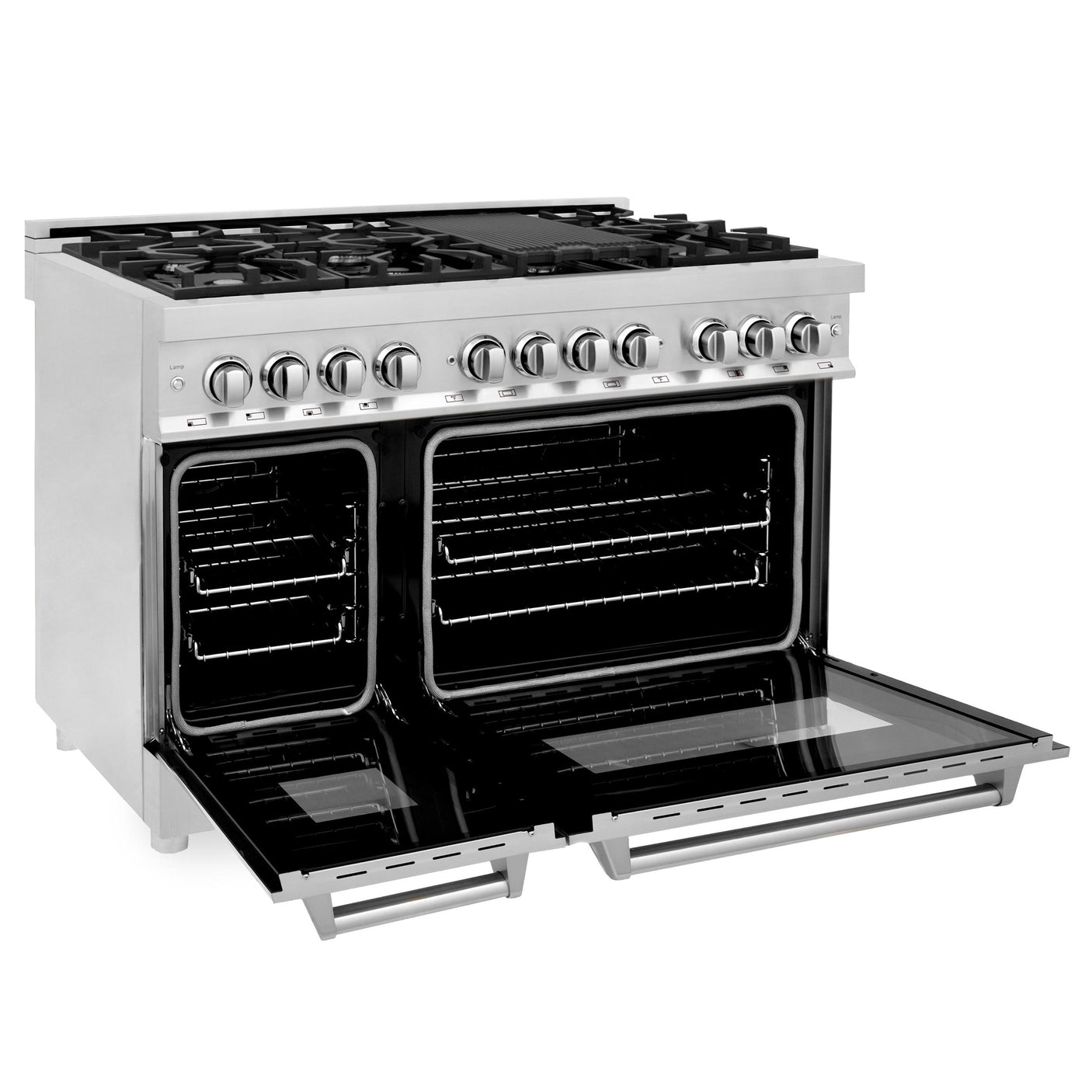 ZLINE 48 in. Dual Fuel Range with Gas Stove and Electric Oven in Stainless Steel (RA48) [Color: Stainless Steel]