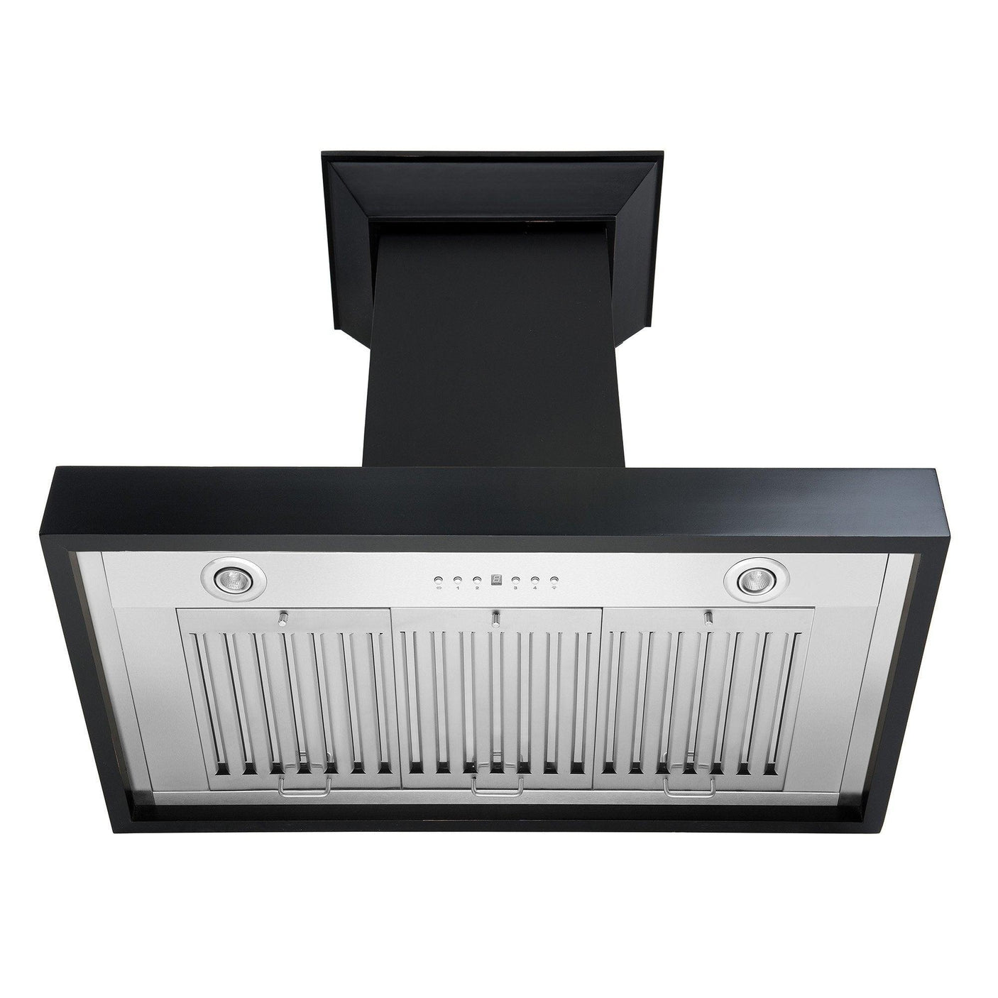 ZLINE Ducted Wooden Wall Mount Range Hood in Black with Remote Motor (KBCC-RD)