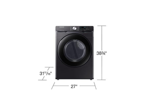 7.5 cu. ft. Smart Electric Dryer with Sensor Dry in Brushed Black