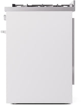 Professional Plus II 30 Inch Dual Fuel Natural Gas Freestanding Range in White with Trim