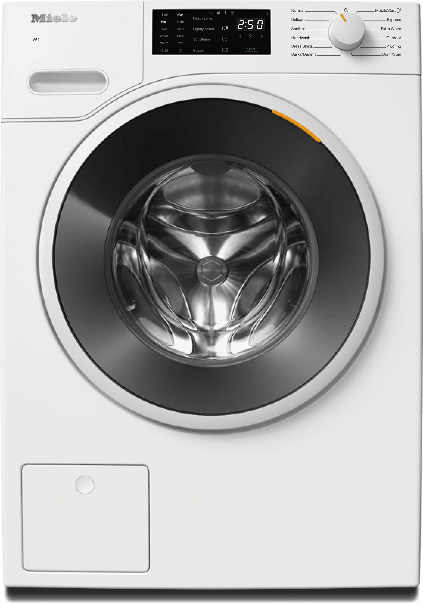 WWD160 WCS - W1 front-loading washing machine: 8 kg  1600 rpm  Pre-Ironing  Miele@home  CapDosing  Honeycomb Drum