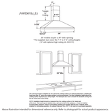 GE® 36" Wall-Mount Pyramid Chimney Hood