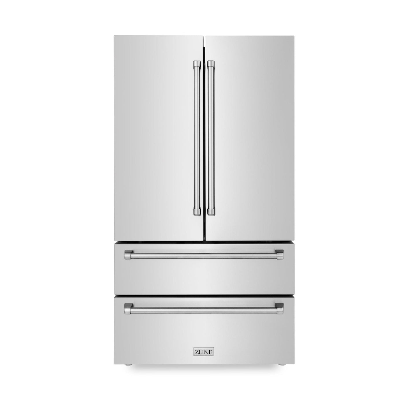 ZLINE 36" 22.5 cu. ft 4-Door French Door Refrigerator with Ice Maker and Water Filter in Fingerprint Resistant Stainless Steel (RFM-WF-36)