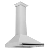 ZLINE 36 in. Autograph Edition Convertible Fingerprint Resistant DuraSnow Stainless Steel Range Hood with Champagne Bronze Handle (KB4SNZ-36-CB) [Color: Matte Black Accents]