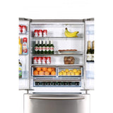 36 Inch Free Standing Counter Depth French Door Refrigerator In Stainless Steel