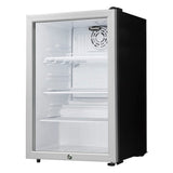 Danby 2.6 cu. ft. Compact Glass Door Fridge in Platinum