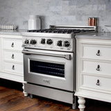 ZLINE 30" 4.0 cu. ft. Range with Gas Stove and Gas Oven in Stainless Steel (RG30) [Color: Stainless Steel]