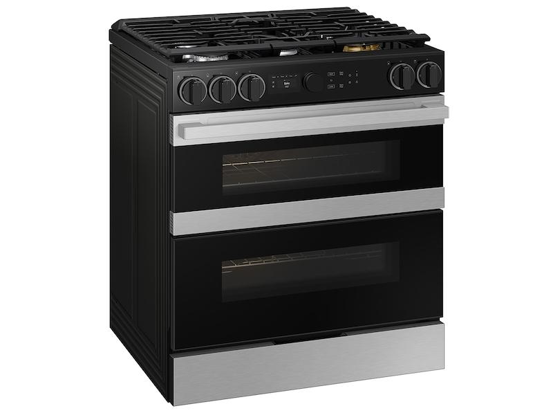 Bespoke Smart Slide-In Dual Fuel Range 6.3 cu. ft. with Flex Duo™ & Illuminated Precision Knobs in Stainless Steel