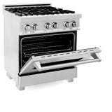 ZLINE 30 in. 4.0 cu. ft. Dual Fuel Range with Gas Stove and Electric Oven in All DuraSnow Stainless Steel with Color Door Options (RAS-SN-30) [Color: DuraSnow Stainless Steel]