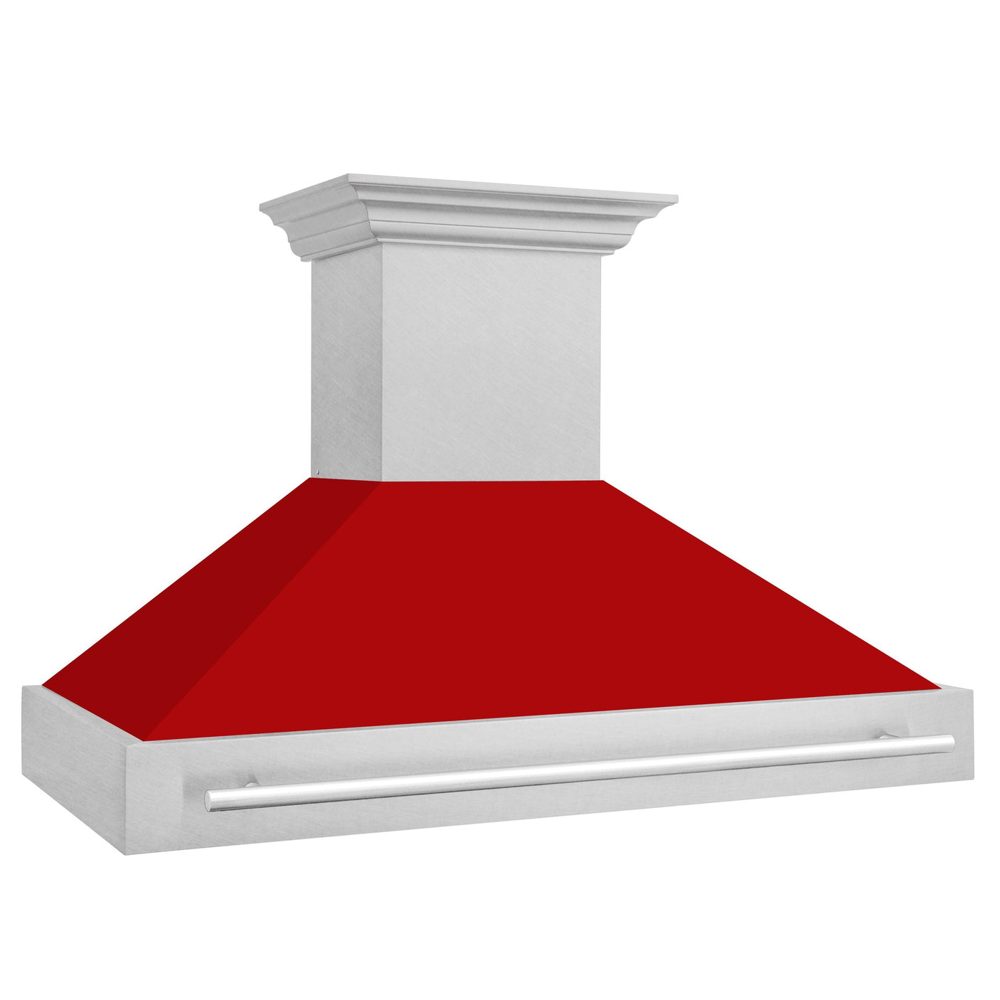 ZLINE 48 in. DuraSnow Stainless Steel Range Hood with Colored Shell Options (8654SNX-48) [Color: Red Matte]