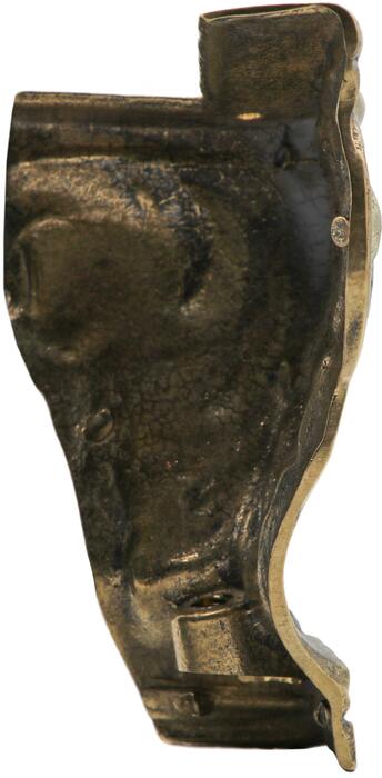 Single Decorative Brass Scroll Claw Leg