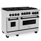 ZLINE Autograph Edition 48" 6.0 cu. ft. Range with Gas Stove and Gas Oven in DuraSnow Stainless Steel with Accents (RGSZ-SN-48) [Color: Champagne Bronze]