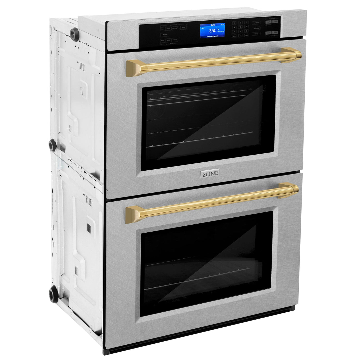 ZLINE 30" Autograph Edition Double Wall Oven with Self Clean and True Convection in DuraSnow Stainless Steel (AWDSZ-30) [Color: Gold]