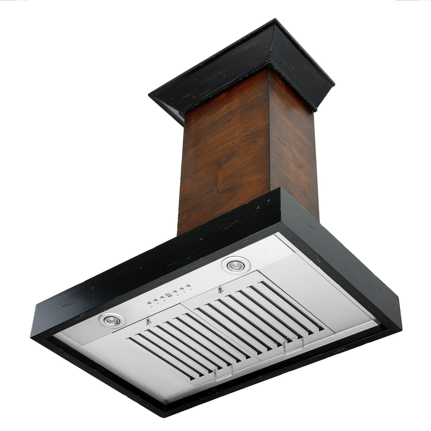 ZLINE Ducted Wooden Wall Mount Range Hood in Antigua and Walnut with Remote Motor (KBAR-RS)