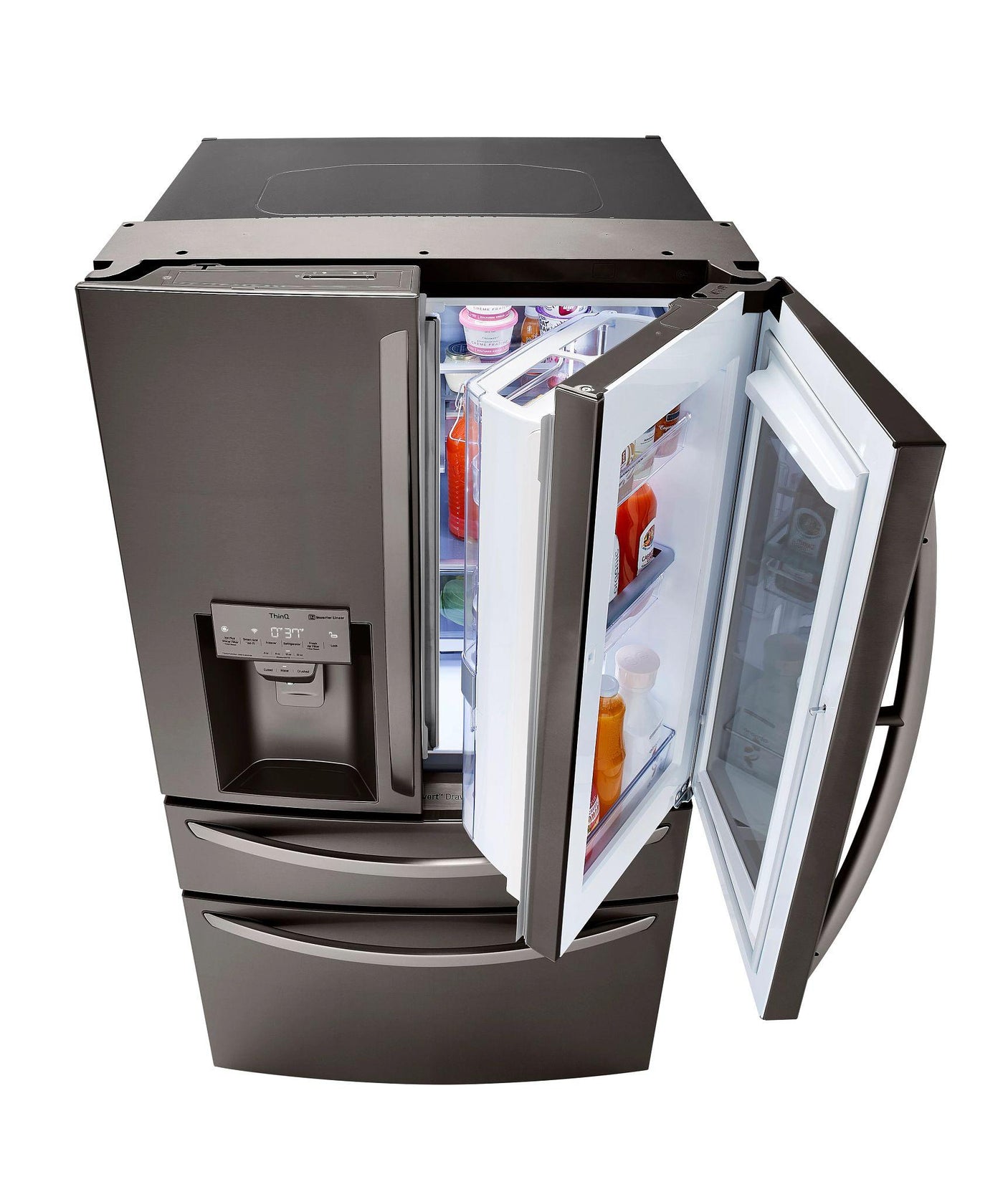 23 cu. ft. Smart InstaView™ Door-in-Door® Counter-Depth Refrigerator with Craft Ice™