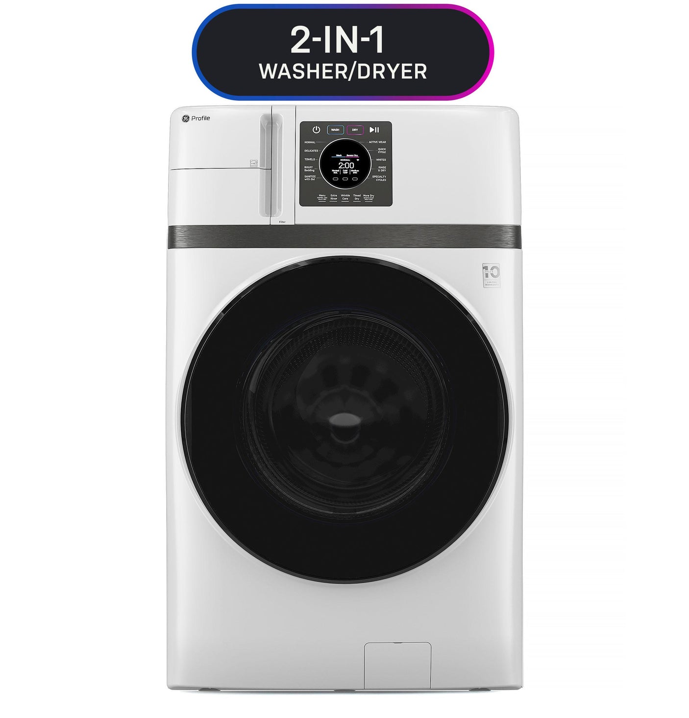 GE Profile™ ENERGY STAR® 4.6 cu. ft. Capacity UltraFast Combo with Ventless Inverter Heat Pump Technology Washer/Dryer