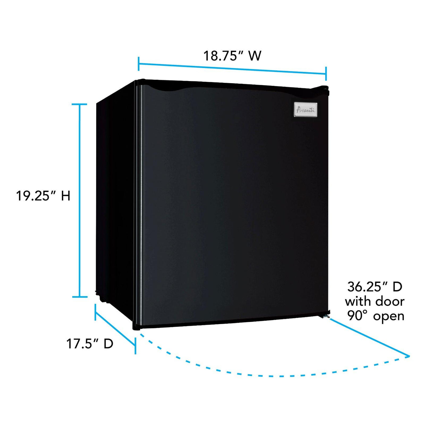 Avanti 1.6 cu. ft. Compact Refrigerator - Black / 1.6 cu. ft.