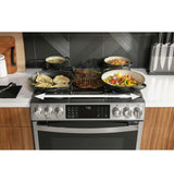 GE Profile™ 30" Smart Slide-In Front-Control Gas Fingerprint Resistant Range with No Preheat Air Fry